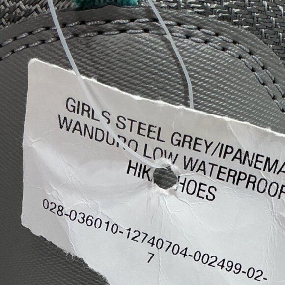 Keen Kids Grey/Ipanema Wander Low Waterproof Hiking Shoes  Size 5.5 - Picture 6 of 9